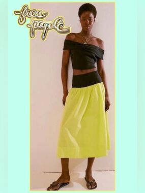 NWOT Free People Cooler in Capri Set in Kiwi Combo MEDIUM